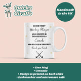 Personalised Hockey Coach Thank You Mug, Behind Every Hockey Player Mug, End of Season Coach Gift, Field Hockey Coach Appreciation Mug