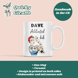 Personalised Addicted to Ink Mug, Novelty Tattoo Mug, Tattoo Lover Gift, Tattoo Obsessed, Tattoo Enthusiast Gift, Inked Up Gift, Tat Lover
