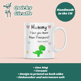Mummy Love You More Than Dinosaurs Mug, Mother's Day Gift from Son, Mother's Day Mug, Mummy Xmas Gift, Birthday Present for Mummy from Son