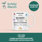 Personalised Thank You Art Teacher Mug, End Of Year Thank You Art, From Art Student Cup, Art Teacher Christmas, Art Class Gift for Teacher