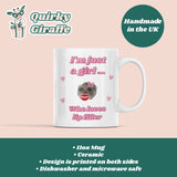 Funny I'm Just a Girl Who Loves Lip Filler Mug, Sad Hamster Joke Secret Santa Lip Filler Botox her, Christmas For Girlfriend