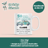 Personalised 50 Year Old Banger Mug, Funny 50th Birthday Gift, Custom Name Mug, 50th Birthday Funny Mug, 50th Birthday Gift for Car Lover