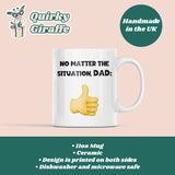Funny Dad Thumbs Up Mug, Funny Dad Mug, Funny Joke Gift for Dad, Fathers Day Gift for Dad, Dad Birthday Gift, Funny Cheap Fathers Day Gift