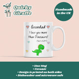 Grandad Love You More Than Dinosaurs, Grandad Birthday, Father's Day Mug, Grandad Mug, To Grandad from Grandchild, Grandad Christmas Gift