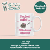 Funny I'm Just a Girl Who Loves Napping Mug, Sad Hamster Joke Secret Santa Sleeping Her, Christmas For Girlfriend Sleep