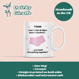 Funny Bridget Jones Knickers Mum Mug, Funny Gift for Mum, Funny Mother's Day Gift, Mum birthday Gift, Funny From Daughter, Mothers Day Mug
