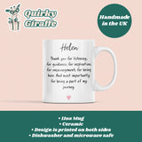 Personalised Thank You for Being Part of My Journey Mug, Therapist Gift, Teacher Gift, Friend Gift, Appreciation Present for Supporter