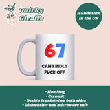 6 7 Can F Off Mug, Funny TikTok Trend Gift for Teachers, Six Seven Funny Joke Gift for Mum or Dad, Joke Birthday Mug for Parents