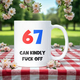 6 7 Can F Off Mug, Funny TikTok Trend Gift for Teachers, Six Seven Funny Joke Gift for Mum or Dad, Joke Birthday Mug for Parents