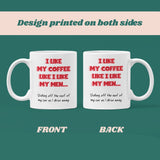 Funny Breakup Mug UK, Coffee Sliding Off Car Mug, Sass Quote Mug, Bad Men Joke, Cheeky Gift for Friends, Strong Independent Woman Mug