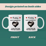 Personalised Valentine’s Day Mummy Mug, Baby Scan Photo Mug, Valentine’s Gift for Mum-to-Be, First Valentine’s as a Mummy, From Baby Bump