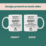 Personalised Thank You History Teacher Mug, End Of Year Thank You History Teacher, From History Student Cup, History Teacher Christmas Gift