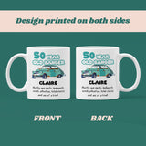 Personalised 50 Year Old Banger Mug, Funny 50th Birthday Gift, Custom Name Mug, 50th Birthday Funny Mug, 50th Birthday Gift for Car Lover