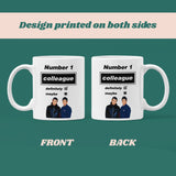 Funny Oasis Fan Mug for Colleague, Number 1 Colleague Definitely Maybe Mug, Oasis Music Fan Gift for Co-worker, Work Secret Santa Oasis Gift