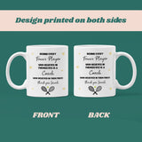 Personalised Tennis Coach Thank You Mug, Behind Every Tennis Player Mug, End of Year Tennis Coach Gift, Tennis Teacher Appreciation Present