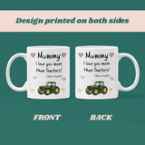 Mummy Love You More Than Tractors Mug, Mother's Day Gift from Son, Mother's Day Mug, Mummy Xmas Gift, Birthday Present for Mummy from Son