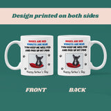 Personalised Dog Dad Mug, Funny Father’s Day Gift from Dog, Custom Dog Fathers Day Photo Mug, Roses Are Red Poo Poem, Dog Lover Gift for Him