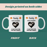Personalised Halloween Daddy Mug, Baby Scan Photo Gift, First Halloween Baby Bump Mug, Pregnancy Reveal to Dad, Daddy-to-Be Halloween Gift