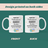 Personalised Maths Teacher Thank You Mug, Behind Every Mathematician Mug, End of Year Maths Tutor Gift, Maths Teacher Appreciation Present