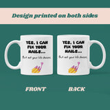 Nail Tech Gift Mug, Funny Nail Artist Mug, Nail Salon Coffee Cup, Manicurist Birthday Present, Acrylic Nails Tech Gift Idea, Nail Salon Gift