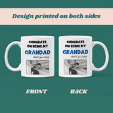 Funny Grandad Father’s Day Mug, Congrats on Being My Grandad, Grandad Gift from Grandchild, New Grandad Present, Grandpa Mug Father's Day