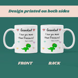 Grandad Love You More Than Dinosaurs, Grandad Birthday, Father's Day Mug, Grandad Mug, To Grandad from Grandchild, Grandad Christmas Gift