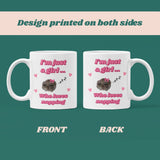 Funny I'm Just a Girl Who Loves Napping Mug, Sad Hamster Joke Secret Santa Sleeping Her, Christmas For Girlfriend Sleep
