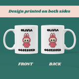 Personalised Labubu Obsessed Mug, Cute Labubu Lover Collector Gift, Labubu Fan Present, PopMart Collectible, Labubu The Monsters Gift
