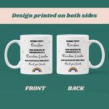 Personalised Rainbow Leader Thank You Mug, Behind Every Rainbow Mug, Girlguiding Rainbow Leader Gift, End of Term Rainbow Leader Present