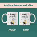 Mummy Love You More Than Diggers Mug, Mother's Day Gift from Son, Mother's Day Mug, Mummy Xmas Gift, Birthday Present for Mummy from Son
