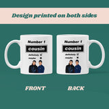 Funny Oasis Fan Mug for Cousin, Number 1 Cousin Definitely Maybe Mug, Oasis Music Fan Gift for Cousin, Cousin Birthday Gift, Fave Cousin