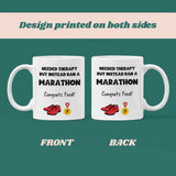 Marathon Runner Therapy Mug, 26.2 Mile Gift, Funny Marathon Finisher Present, Running Achievement Mug, UK Running Mug Gift, 2025 Marathon