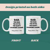 Funny New Dad Father's Day Mug, Nappy Changing Legend Dad Gift, Baby Shower Present, First Time Dad Father's Day, Father's Day Funny Present