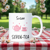 Personalised 70th Birthday Seven-Tea Mug, Funny Cute Birthday Gift for Grandma, Mum 70th Birthday Gift, Friend 70th Gift, 70th Present