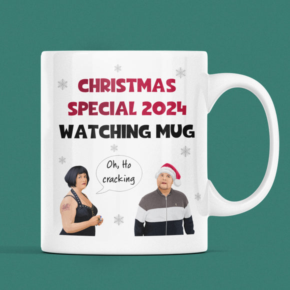 Funny Christmas Special Watching Mug, Funny Gavin and Stacey Reunion Gift, Secret Santa Nessa, Christmas Special 2024