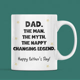 Funny New Dad Father's Day Mug, Nappy Changing Legend Dad Gift, Baby Shower Present, First Time Dad Father's Day, Father's Day Funny Present