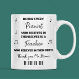 Personalised Thank You Piano Teacher Mug, End Of Year Thank You Piano Teacher, From Piano Student Cup, Piano Teacher Christmas Gift, Pianist