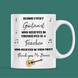 Personalised Thank You Guitar Teacher Mug, End Of Year Thank You Guitar Teacher, From Guitar Student Gift, Guitar Teacher Christmas Present