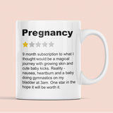 Funny Bad Pregnancy Review Mug, Funny Mum To Be Mug, Cute Baby Shower Gift, Congratulations Pregnancy, Funny Maternity Leaving Present