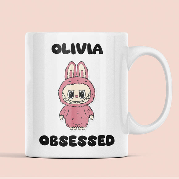 Personalised Labubu Obsessed Mug, Cute Labubu Lover Collector Gift, Labubu Fan Present, PopMart Collectible, Labubu The Monsters Gift