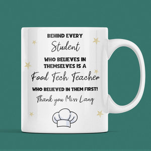 Personalised Food Tech Teacher Thank You Mug, End of Year Gift to Food Tech Teacher from Student, Present for Food Technology Teacher