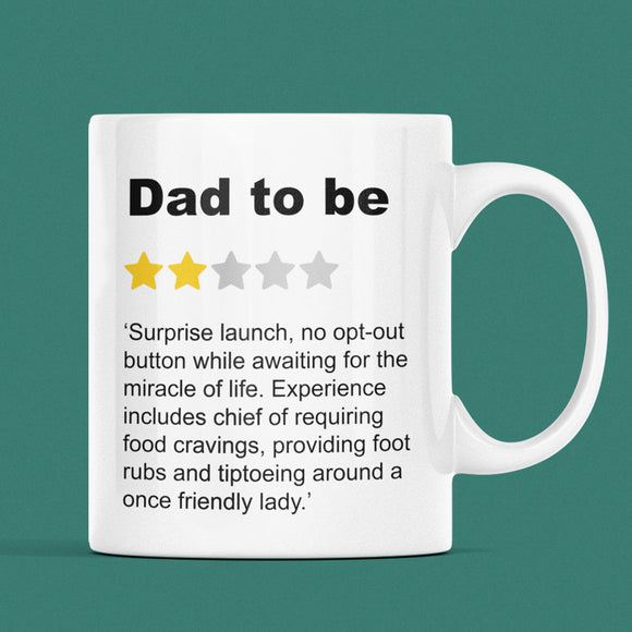 Funny Dad to Be Review Mug, To Daddy From Bump Gift, First Father's Day, Dad to be Gift, Daddy Mug, Father To Be Funny, 1st Father's Day