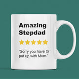 Funny Stepdad Review Mug, Step-Dad Father's Day, Bonus Dad Gift, Father Figure Appreciation Gift, Funny Step-Dad Birthday Present, Stepdad