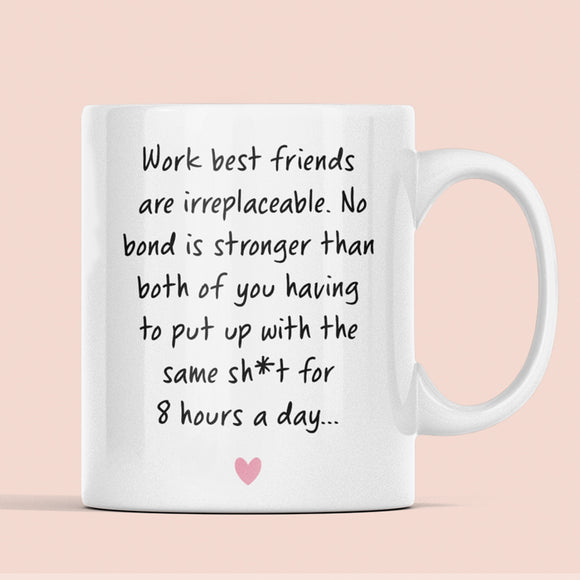 Funny Work Bestie Mug, Funny Office Best Friend Gift, Colleague Leaving Mug, Work Wife Gift, Office Banter Mug, Work Friends Coffee Mug Gift