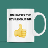 Funny Dad Thumbs Up Mug, Funny Dad Mug, Funny Joke Gift for Dad, Fathers Day Gift for Dad, Dad Birthday Gift, Funny Cheap Fathers Day Gift