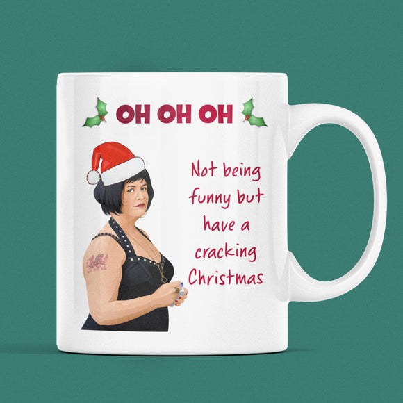 Funny Oh Oh Oh Cracking Christmas Nessa Mug, Funny Gavin and Stacey Reunion Gift, Secret Santa Nessa, Christmas Special