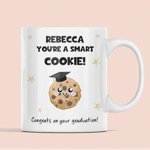 Personalised Graduation Mug, Smart Cookie Congratulations Mug, University Graduate Gift, Class of 2025 Cup, Funny Graduation Present