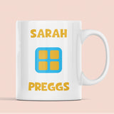 Funny Personalised Preggs Pastry Pregnancy Mug, Funny Mum To Be Mug, Cute Baby Shower Gift, Congratulations Pregnancy, Funny Maternity Leave