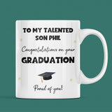Personalised Son Graduation Mug, Personalised Graduation Gift, University Graduate Gift, 2025 Graduation Gift, Personalised Grad Gift Son