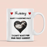 Personalised Valentine’s Day Mummy Mug, Baby Scan Photo Mug, Valentine’s Gift for Mum-to-Be, First Valentine’s as a Mummy, From Baby Bump
